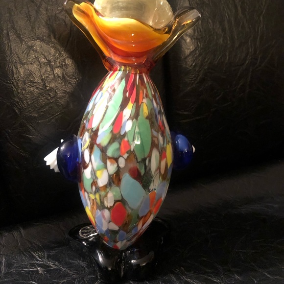 2669 Vintage Murano Italy Art Glass Clown Original Murano Sticker - Picture 3 of 14